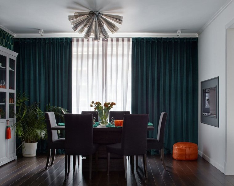 Шторы изумрудного цвета