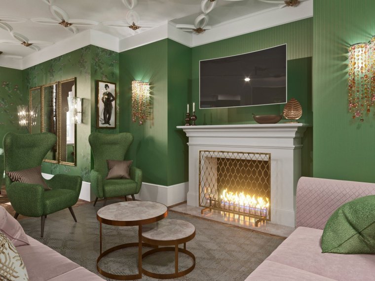 Pasionaria шторы бархат изумрудный