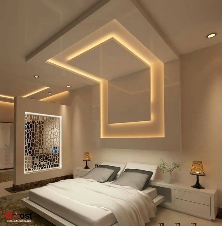 Потолки из гипсокартона для спальни