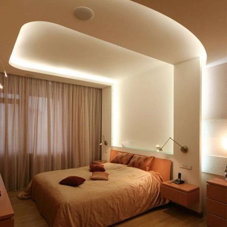 Гипсокартонные потолки для спальни