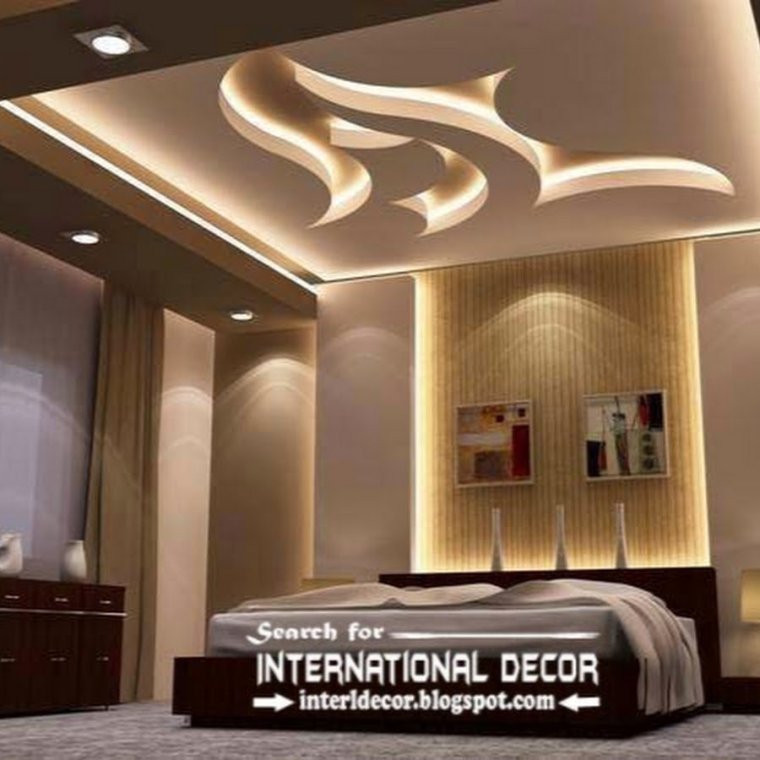 Фигурный потолок для спальни