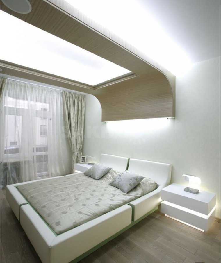 Натяжные потолки 3д в спальню