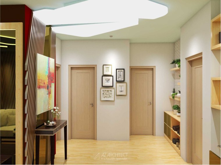 Зонирование прихожей и коридора