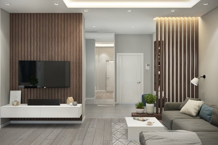 Перегородки в коридоре для зонирования