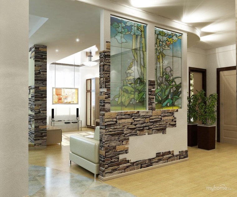 Перегородка из гипсокартона для зонирования