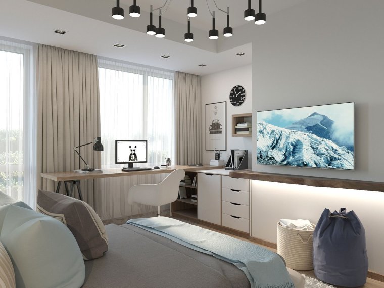 Рабочее местов стиле Минимализм