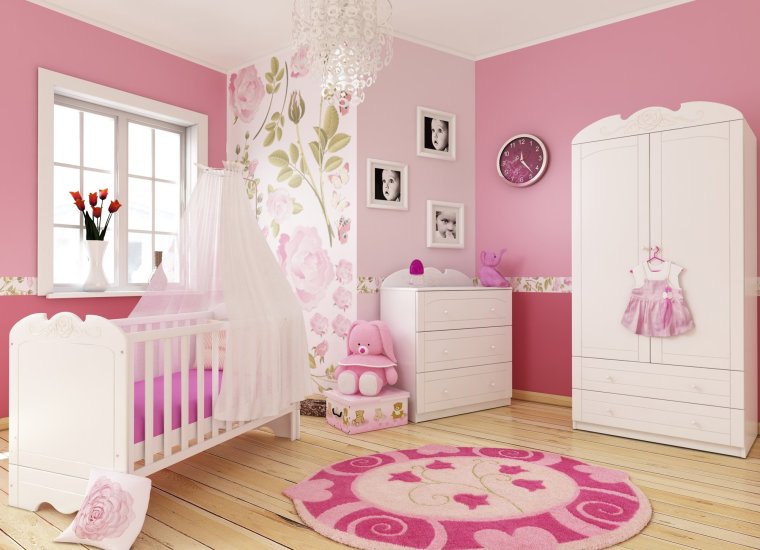 Детская в розовых тонах