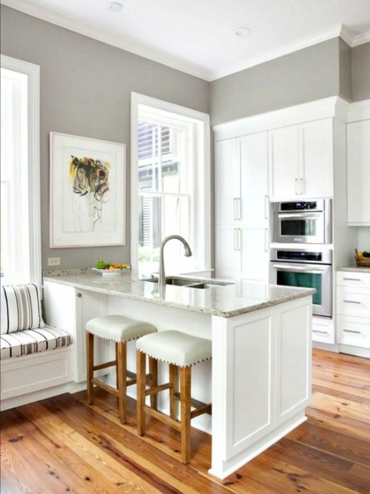 Кухня Будбин икеа белая с деревянной столешницей