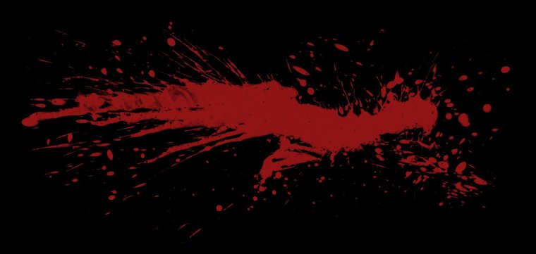 Капля крови на черном фоне