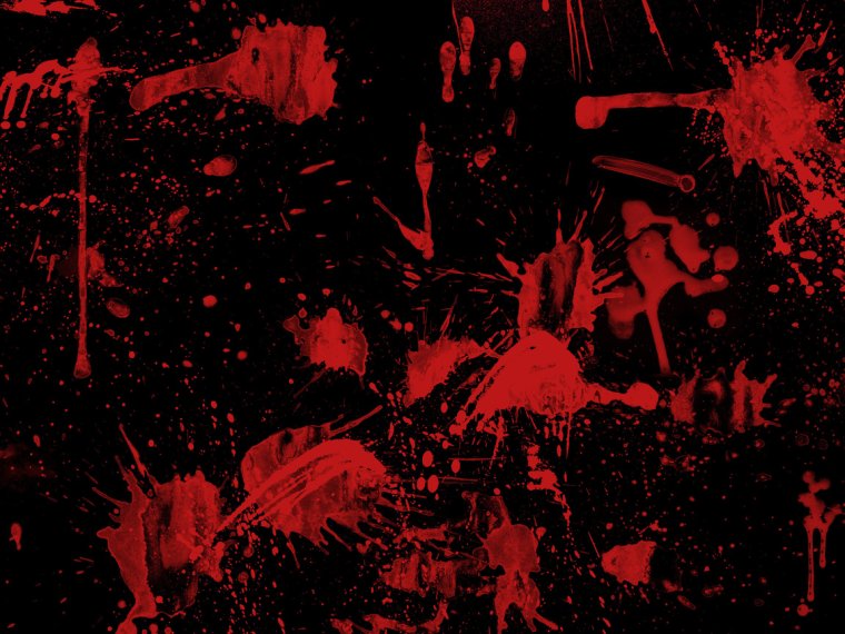 Брызги крови на черном фоне