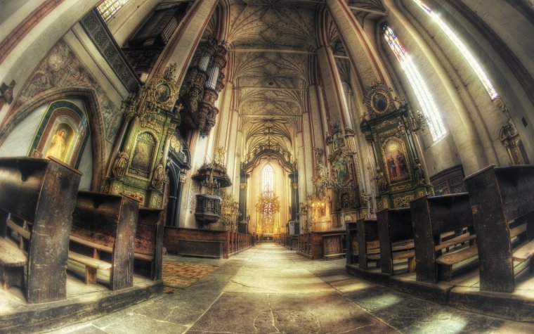 Католический собор 17 век изнутри