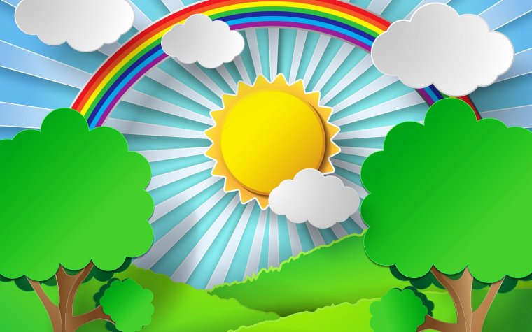 Радуга и солнце