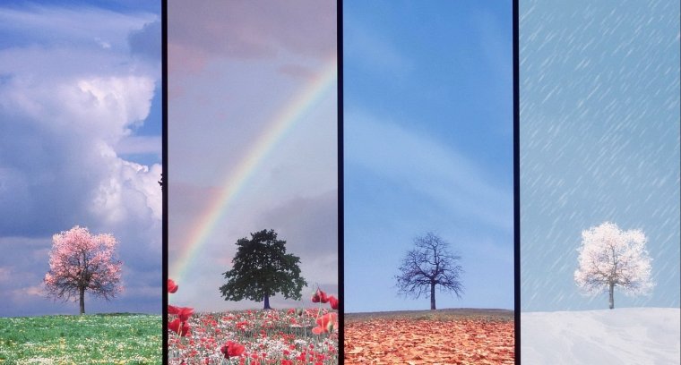 Пейзаж в Разное время года