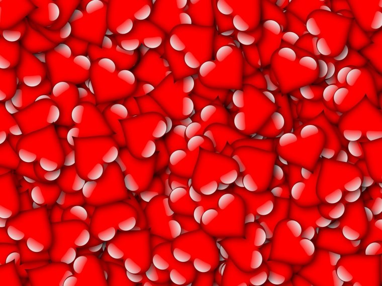 Много сердечек