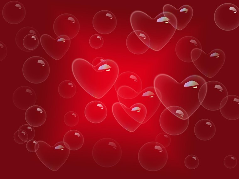 Красивый фон с сердечками