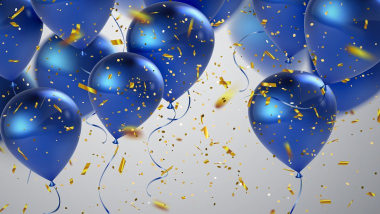 Праздничные фоны с воздушными шарами