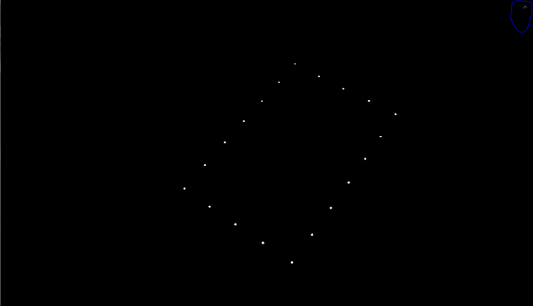 Чёрный фон и посередине точка