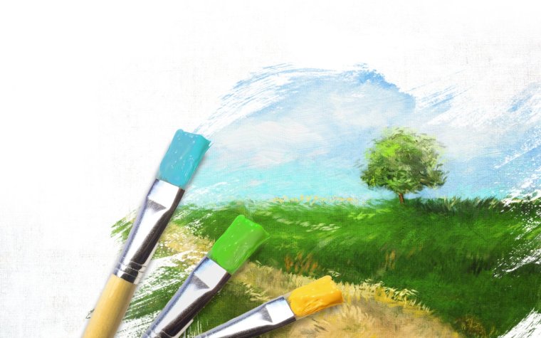 Живопись краски кисти