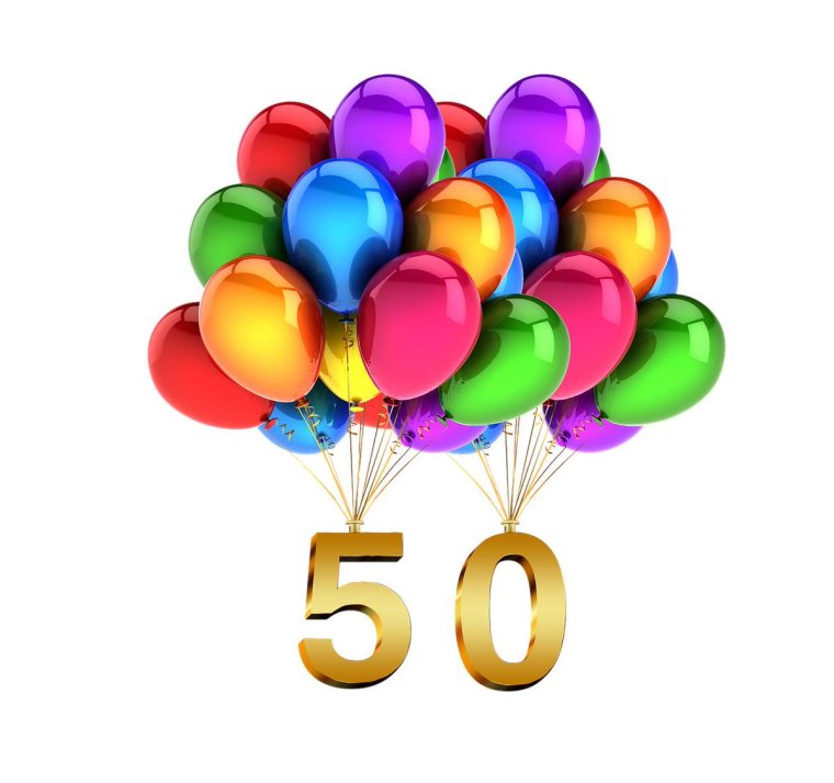 50 Лет на прозрачном фоне