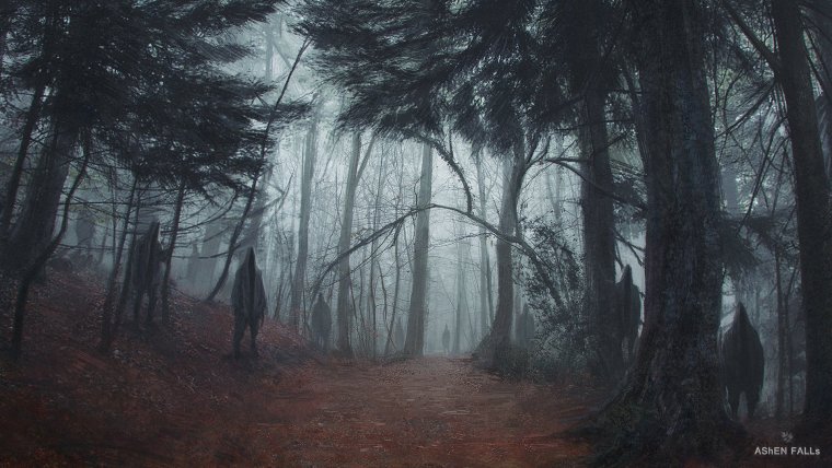 Тёмный страшный фон