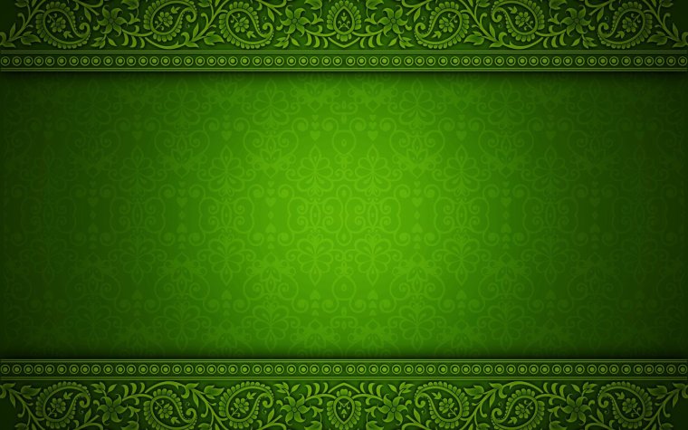 Зеленый фон с узорами