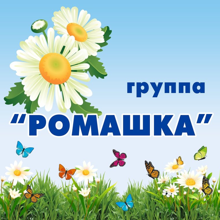 Табличка группа ромашки