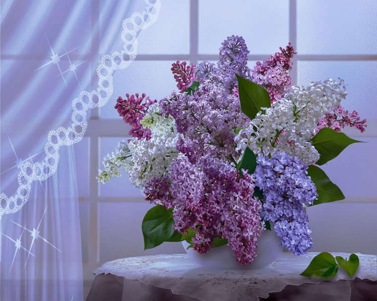 Шикарный букет сирени