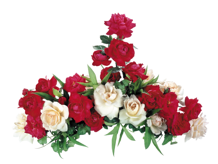 Букет цветов на прозрачном фоне