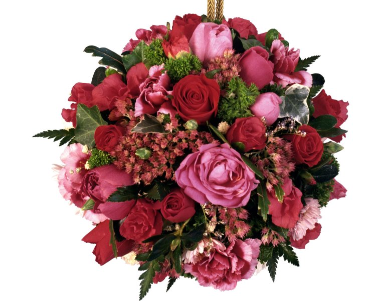 Букет цветов на белом фоне