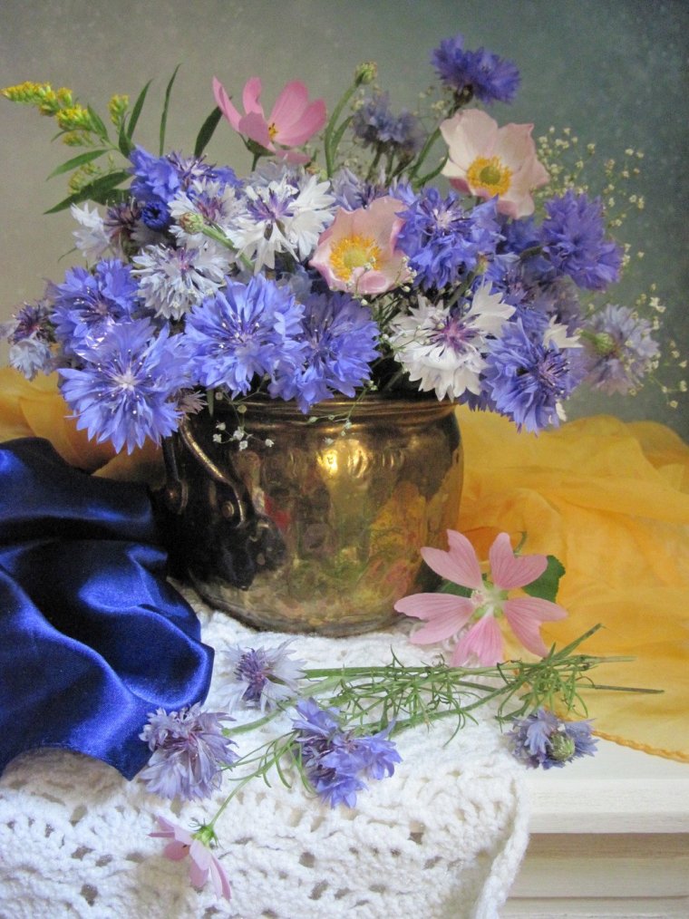 Васильки букет