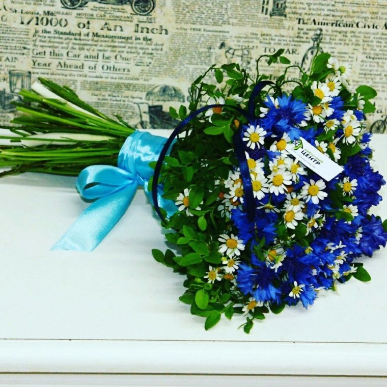 Ромашки с васильками