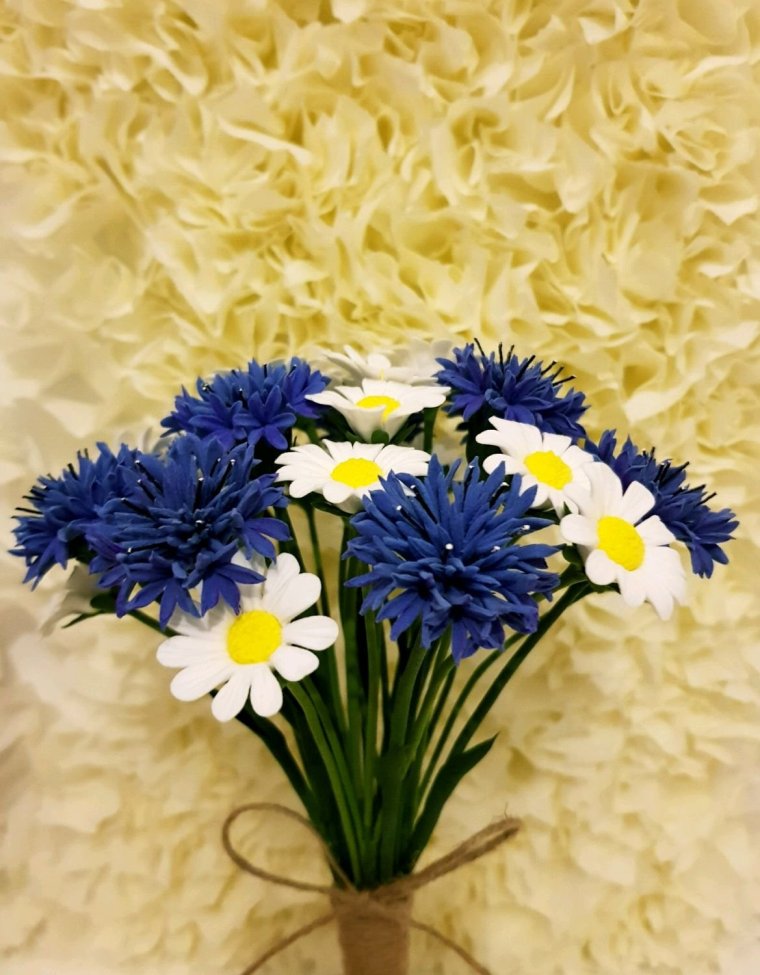 Букет ромашек и Васильков