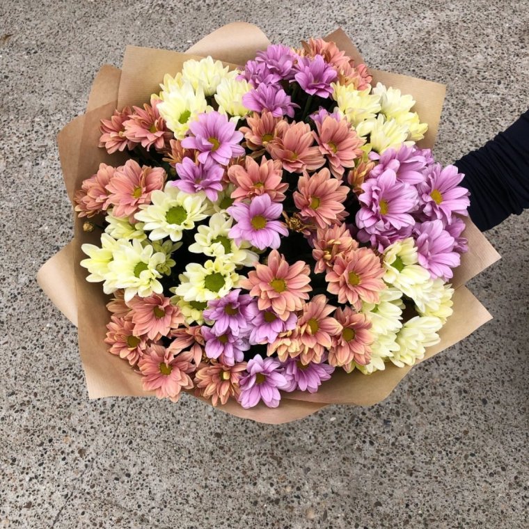 Букет "кустовые хризантемы"