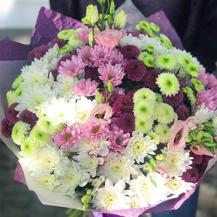 Желтый букет астры хризантемы