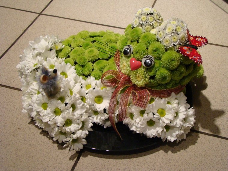 Композиция из цветов в школу