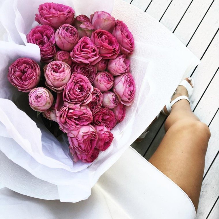 Красивые букеты цветов в инсту