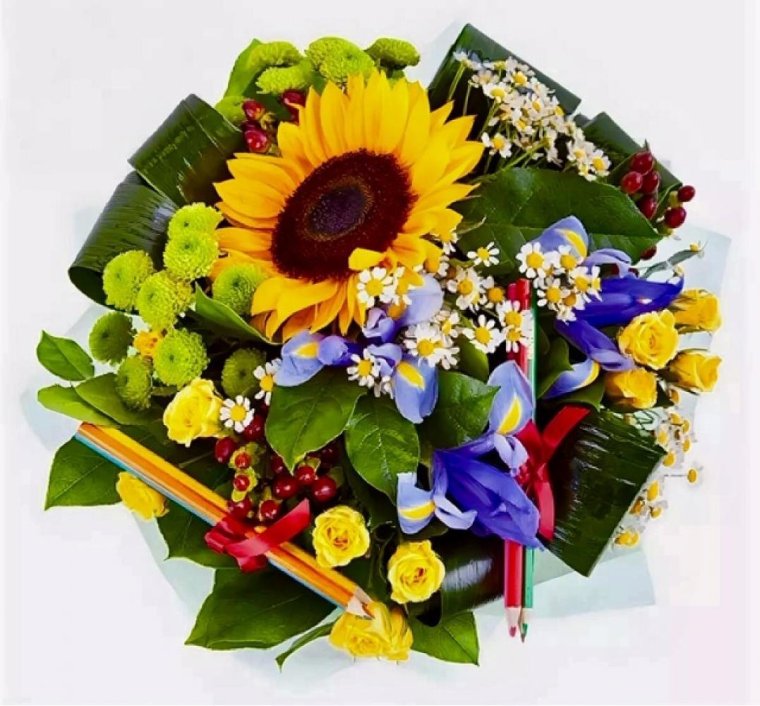 Букет на 1 сентября первокласснику