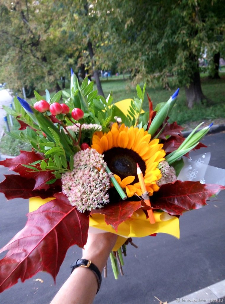 Оригинальный букет первоклассника