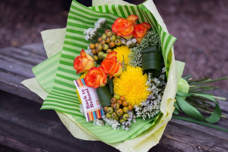 Букет на 1 сентября оригинальный