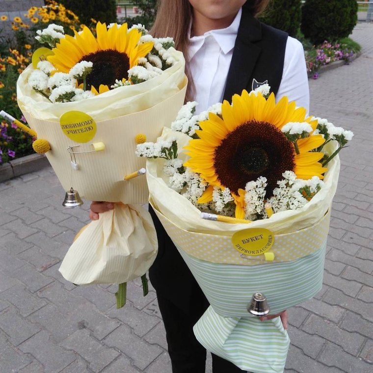 Мини букеты на 1 сентября