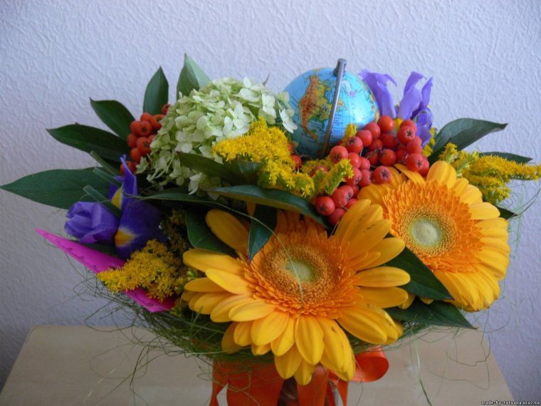 Букет с подсолнухами