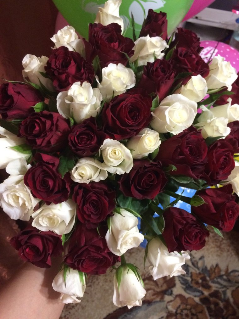 Настоящие букеты цветов