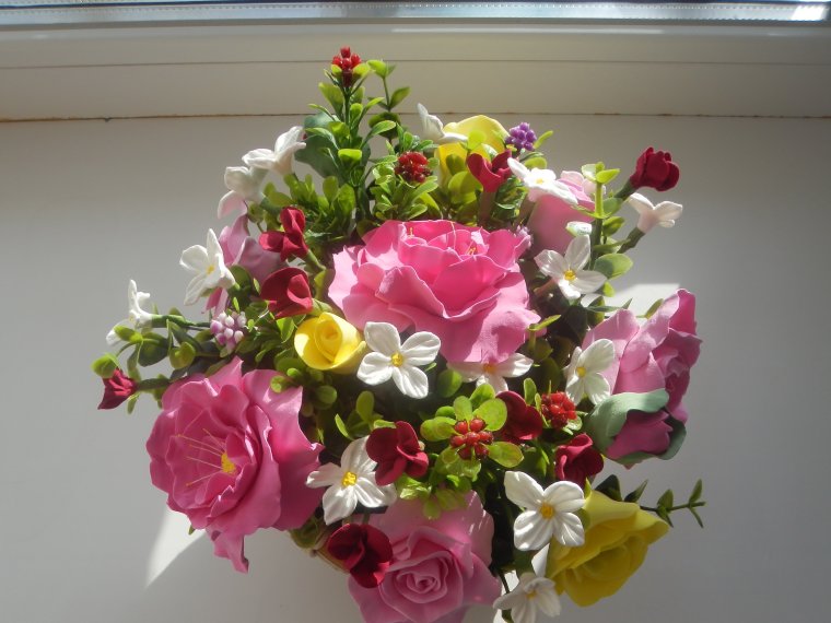 Букет настоящих цветов