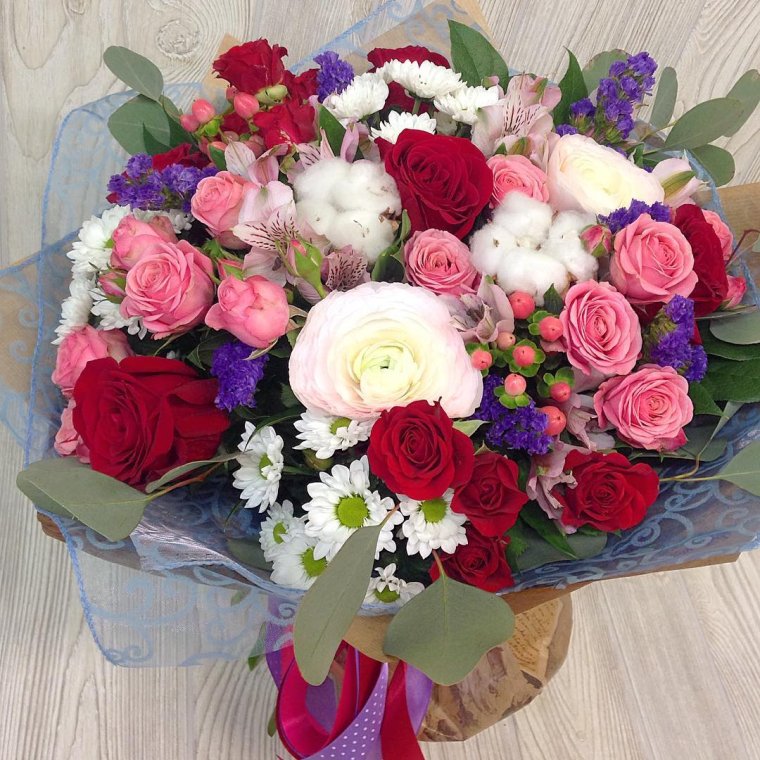 Красивый букет цветов реальное