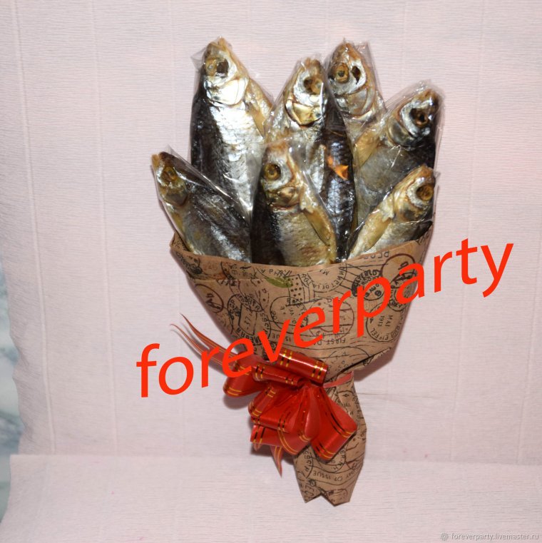 Букет с воблой и пивом