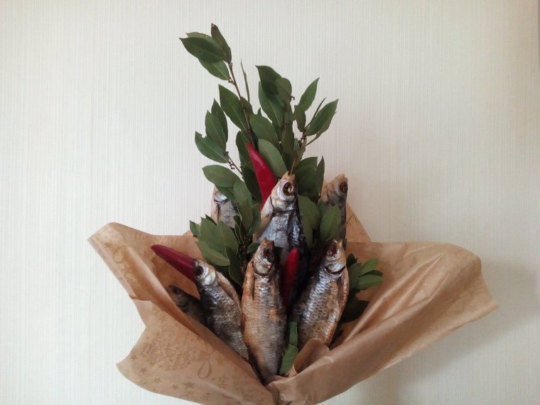Букет из вяленой рыбы