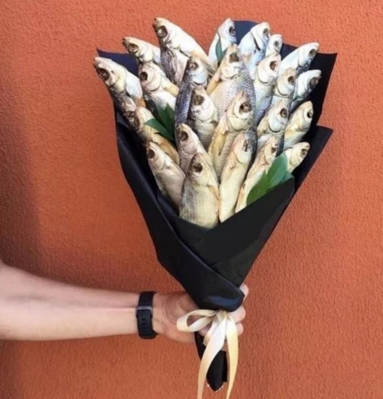 Букет из сушеной рыбы