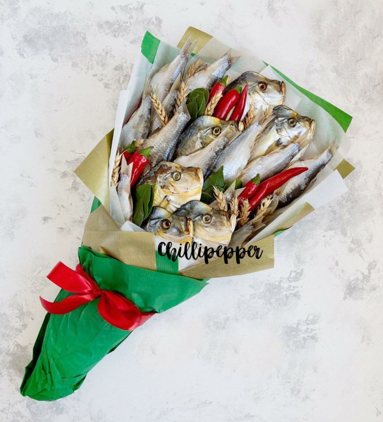 Букет из пива и рыбы