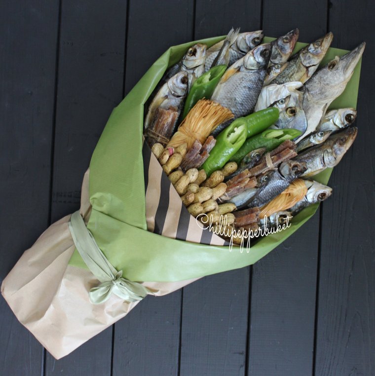 Мужской букет из рыбы