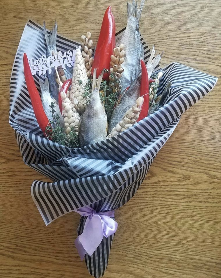 Мужской букет из рыбы